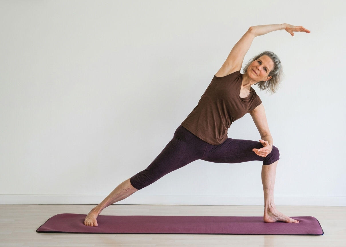 Hatha Yoga · seitliche Dehnung im Ausfallschritt